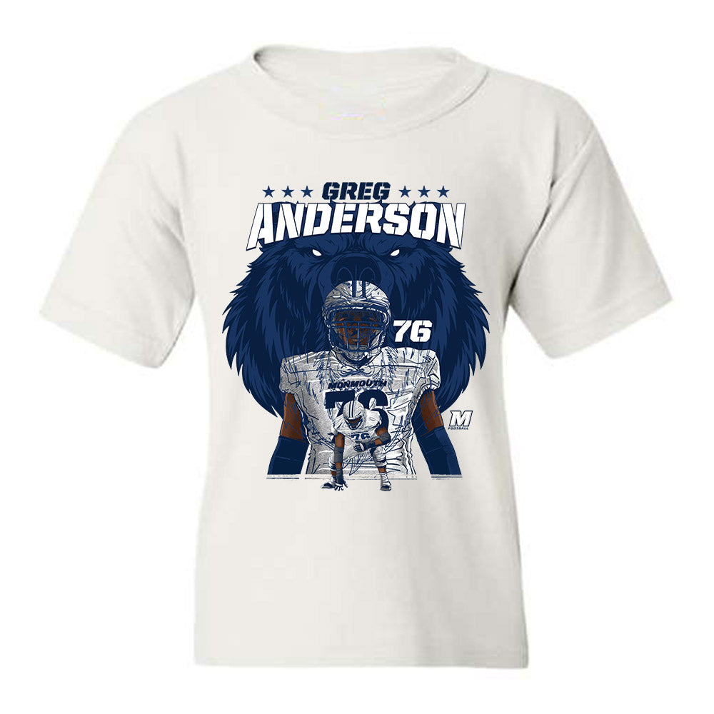 Monmouth - NCAA Football : Greg Anderson - Caricature Youth T-Shirt