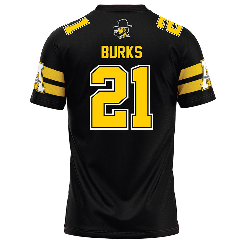 App State - NCAA Football : DJ Burks - Black Jersey