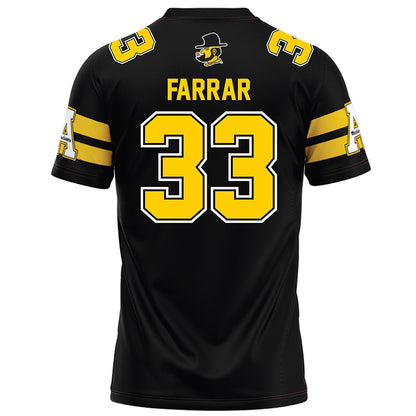 App State - NCAA Football : Derrell Farrar - Black Jersey