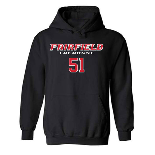 Fairfield - NCAA Men's Lacrosse : Eli Adams - Hooded Sweatshirt Classic Fashion Shersey