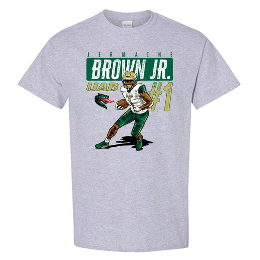 UAB - NCAA Football : Jermaine Brown - Caricature Short Sleeve T-Shirt
