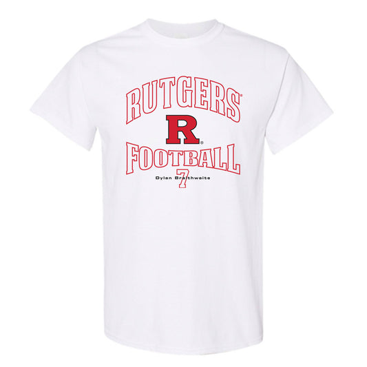 Rutgers - NCAA Football : Dylan Braithwaite - White Classic Fashion Shersey Short Sleeve T-Shirt