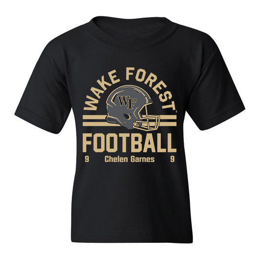Wake Forest - NCAA Football : Chelen Garnes - Black Classic Fashion Shersey Youth T-Shirt