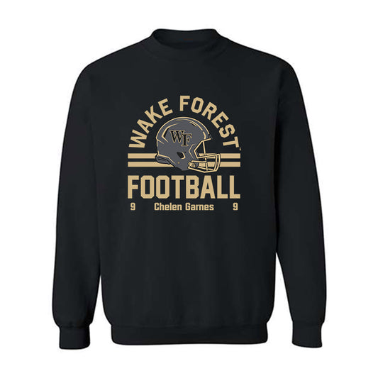 Wake Forest - NCAA Football : Chelen Garnes - Black Classic Fashion Shersey Sweatshirt