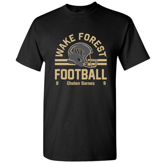 Wake Forest - NCAA Football : Chelen Garnes - Black Classic Fashion Shersey Short Sleeve T-Shirt