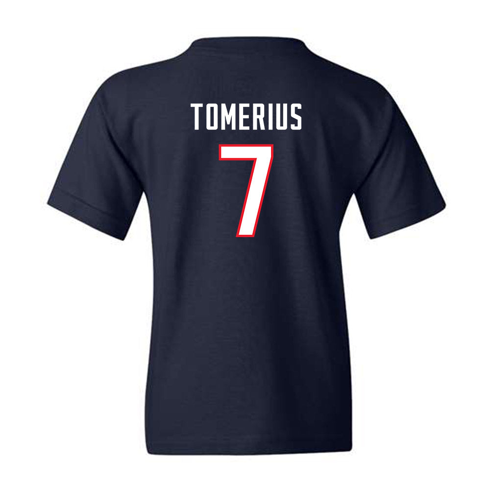 UConn - NCAA Men's Soccer : Nicolas Tomerius - Navy Replica Shersey Youth T-Shirt