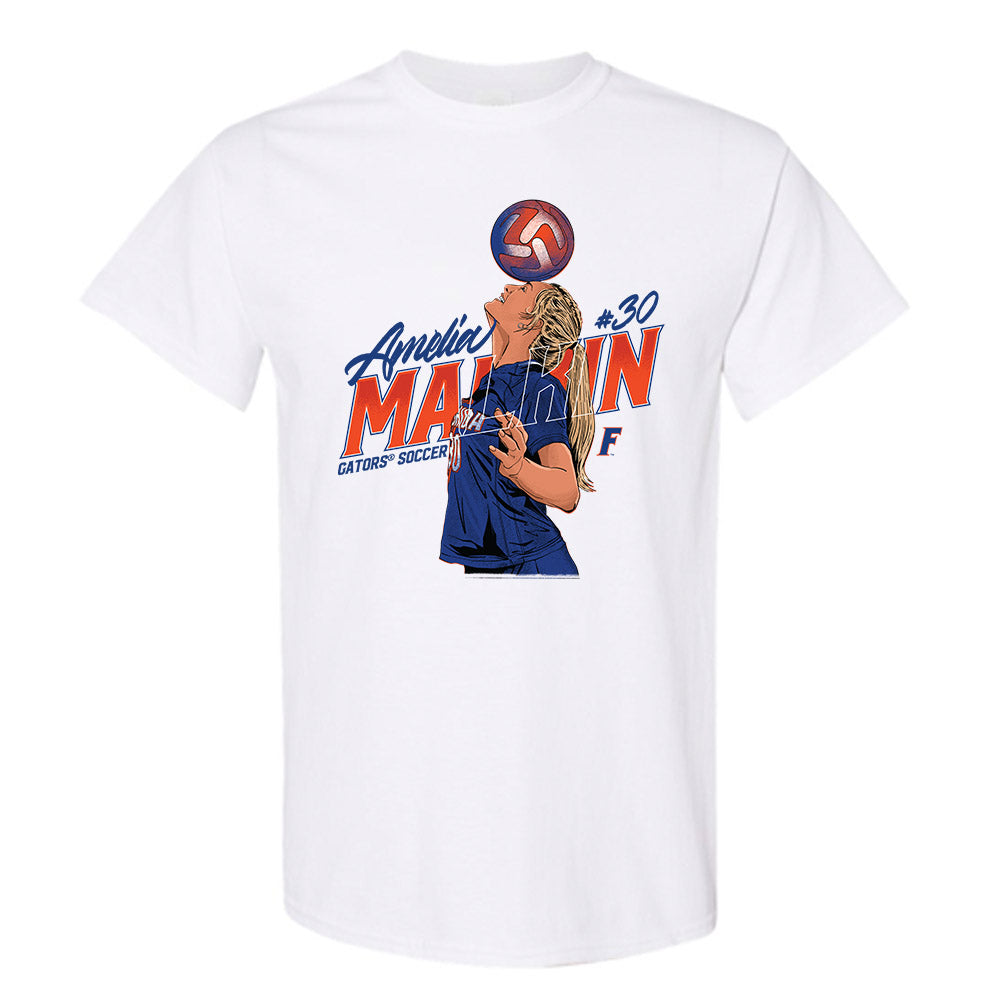 Florida - NCAA Women's Soccer : Amelia Malkin - T-Shirt Individual Caricature