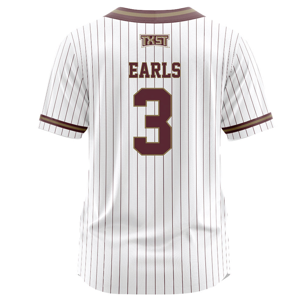 Texas State - NCAA Softball : Hannah Earls - Baseball Jersey