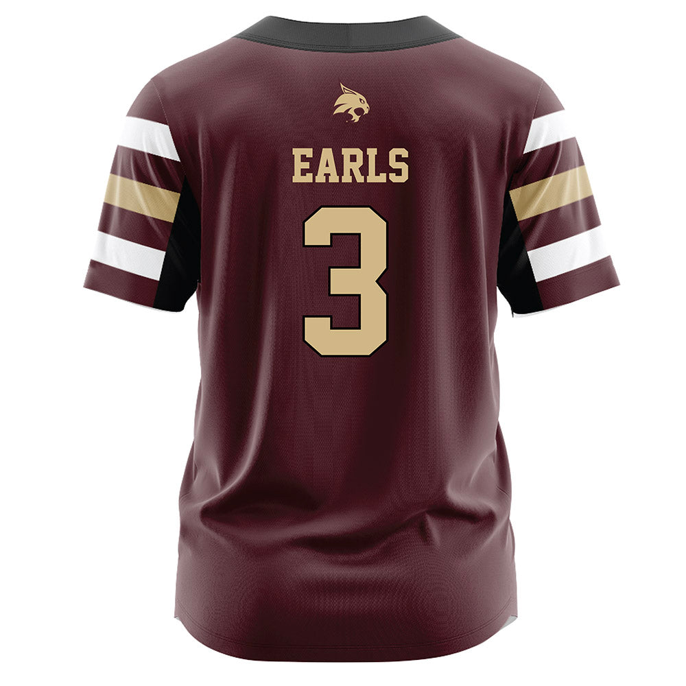 Texas State - NCAA Softball : Hannah Earls - Baseball Jersey