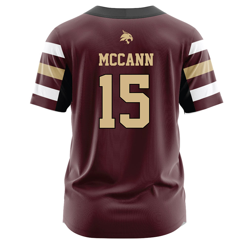 Texas State - NCAA Softball : Tori Mccann - Replica Jersey Softball Jersey