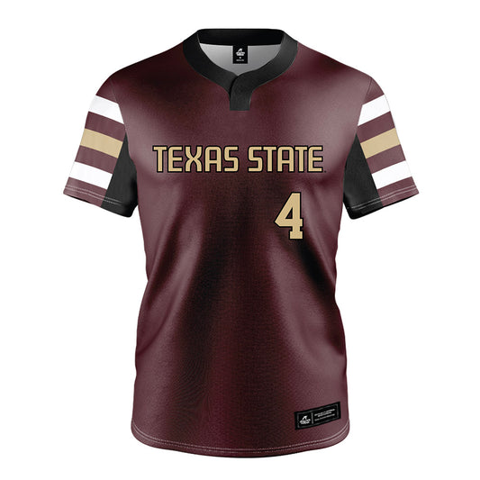 Texas State - NCAA Softball : Jessica Mullins - Baseball Jersey