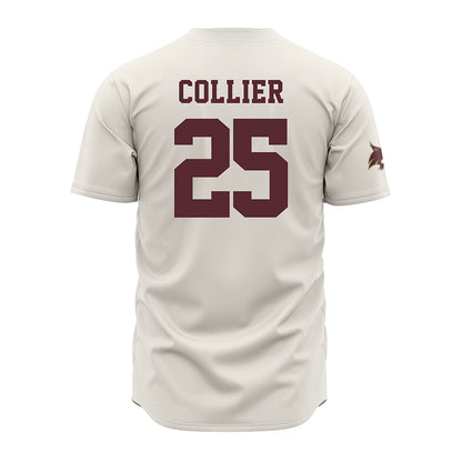 Texas State - NCAA Baseball : Ian Collier - Cream Baseball Jersey