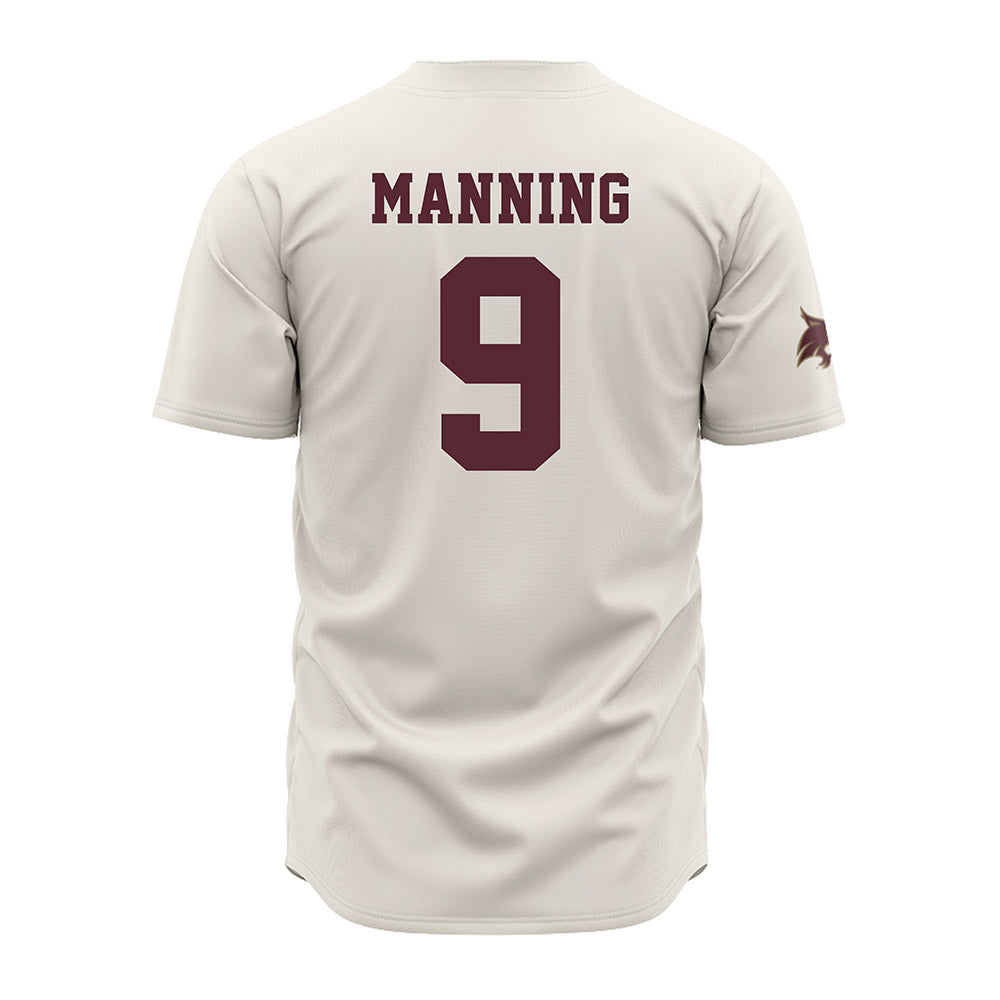 Texas State - NCAA Baseball : Cade Manning - Cream Baseball Jersey