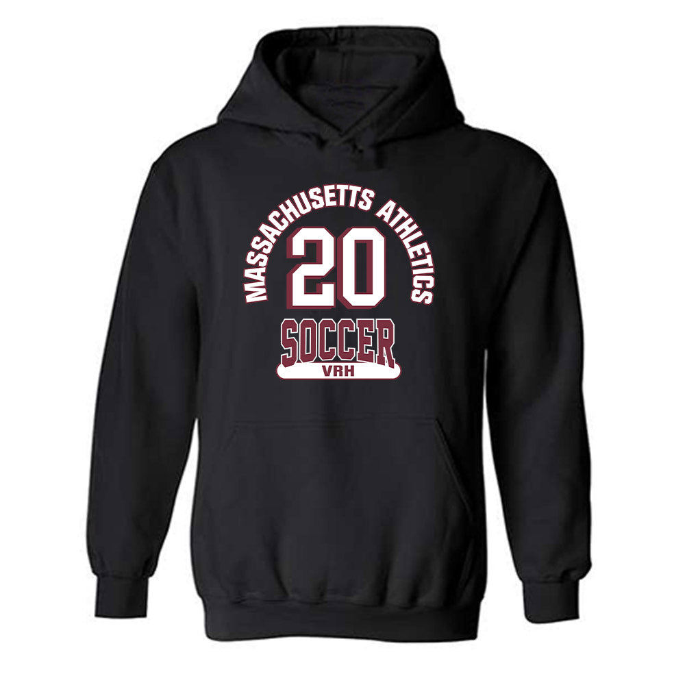 UMass - NCAA Men's Soccer : Ivan Vrh - Black Classic Fashion Shersey Hooded Sweatshirt