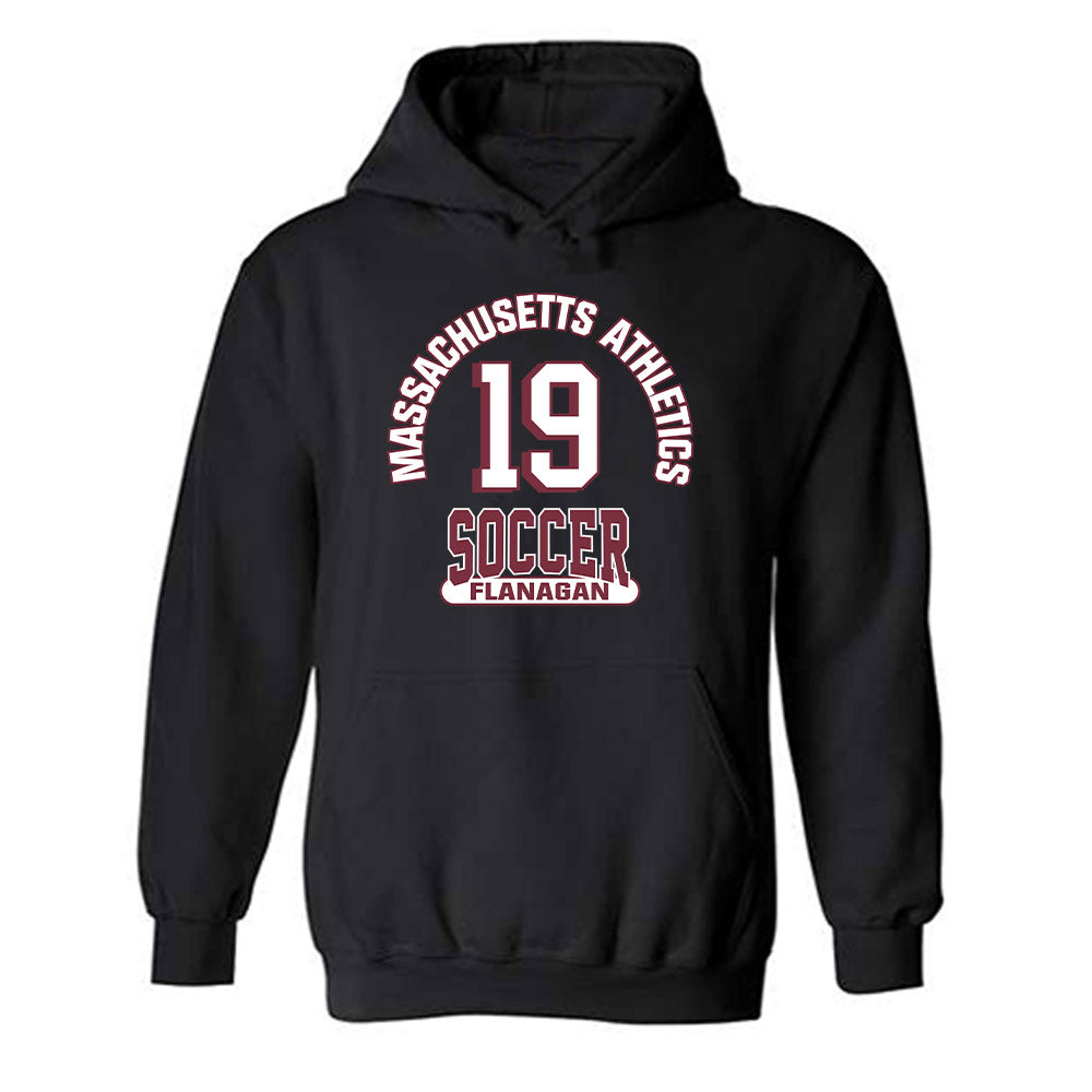 UMass - NCAA Women's Soccer : Sarah Flanagan - Black Classic Fashion Shersey Hooded Sweatshirt