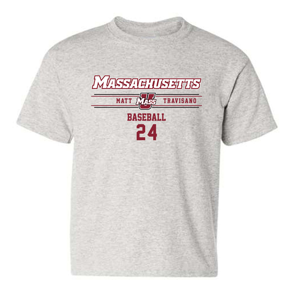 UMass - NCAA Baseball : Matt Travisano - Youth T-Shirt Classic Fashion Shersey