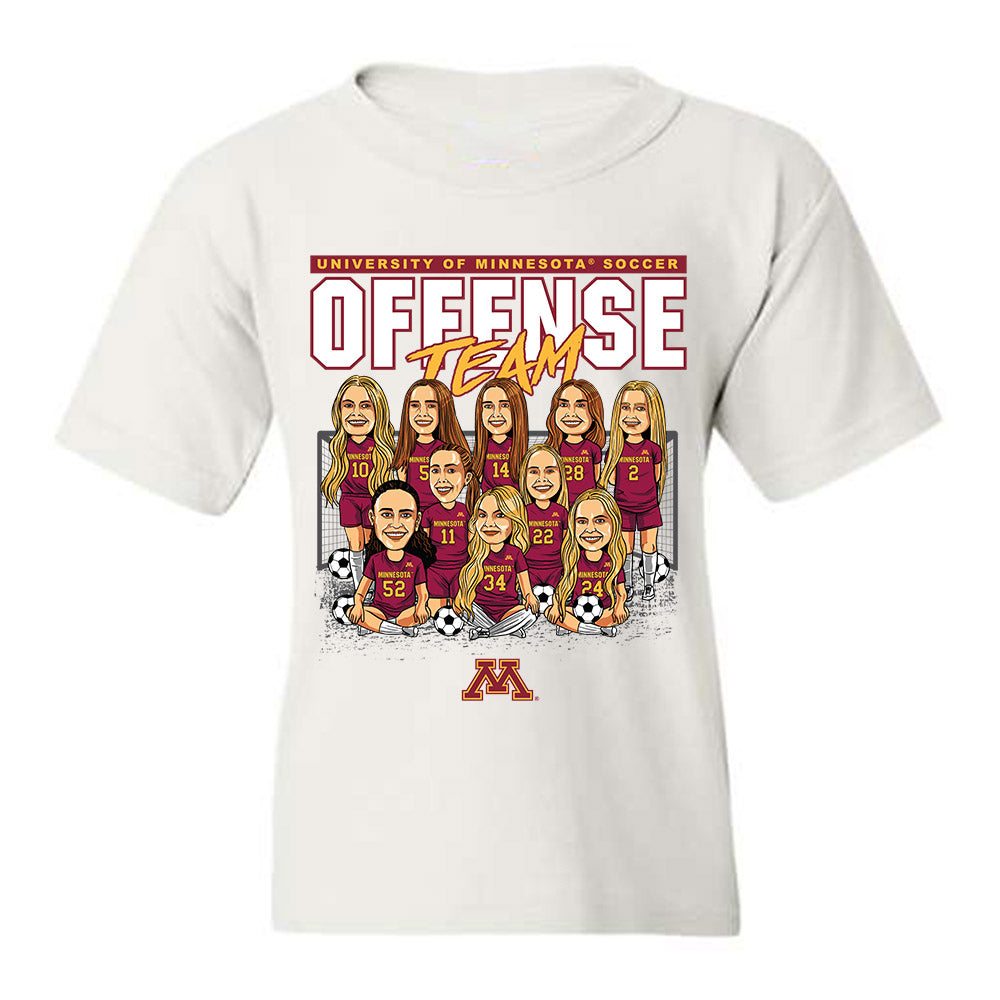 StakesMFG Minnesota - NCAA Football : Daniel Jackson - Caricature Youth T-Shirt White / Youth Large