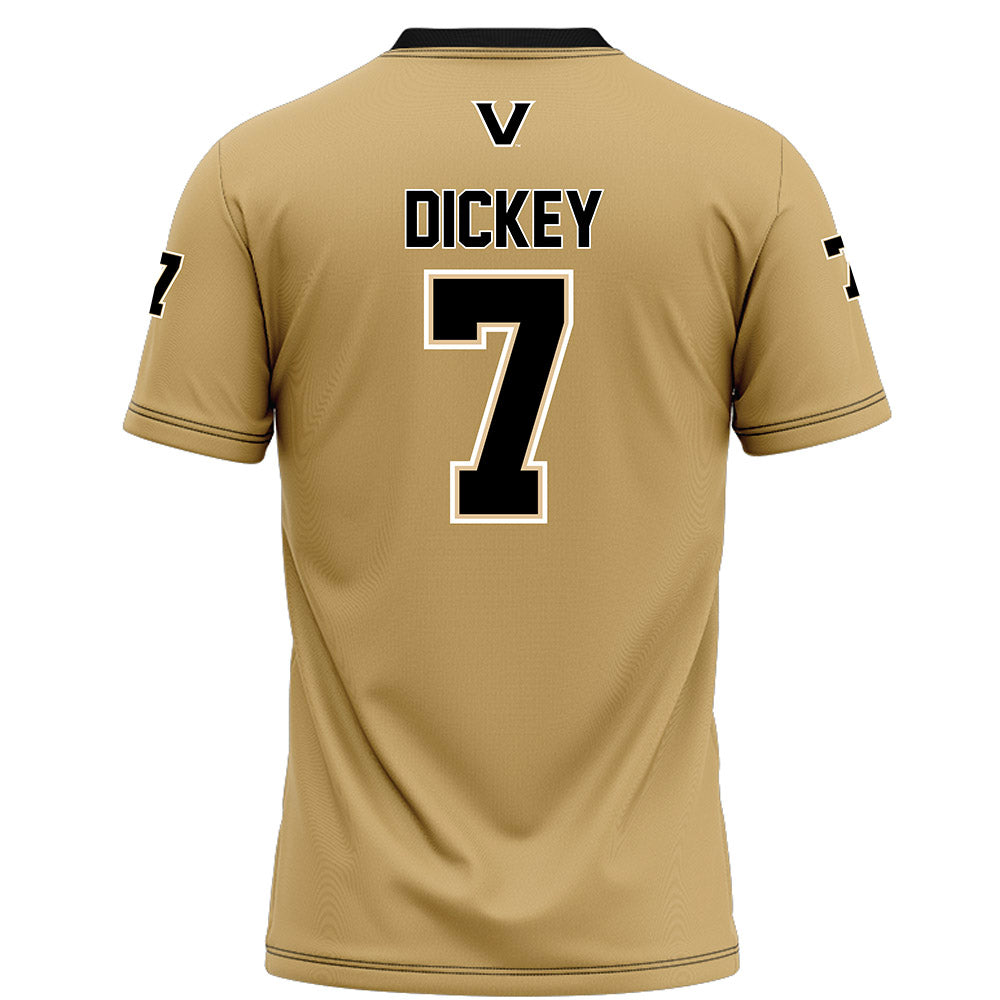 Vanderbilt - NCAA Football : Drew Dickey - Football Jersey Gold