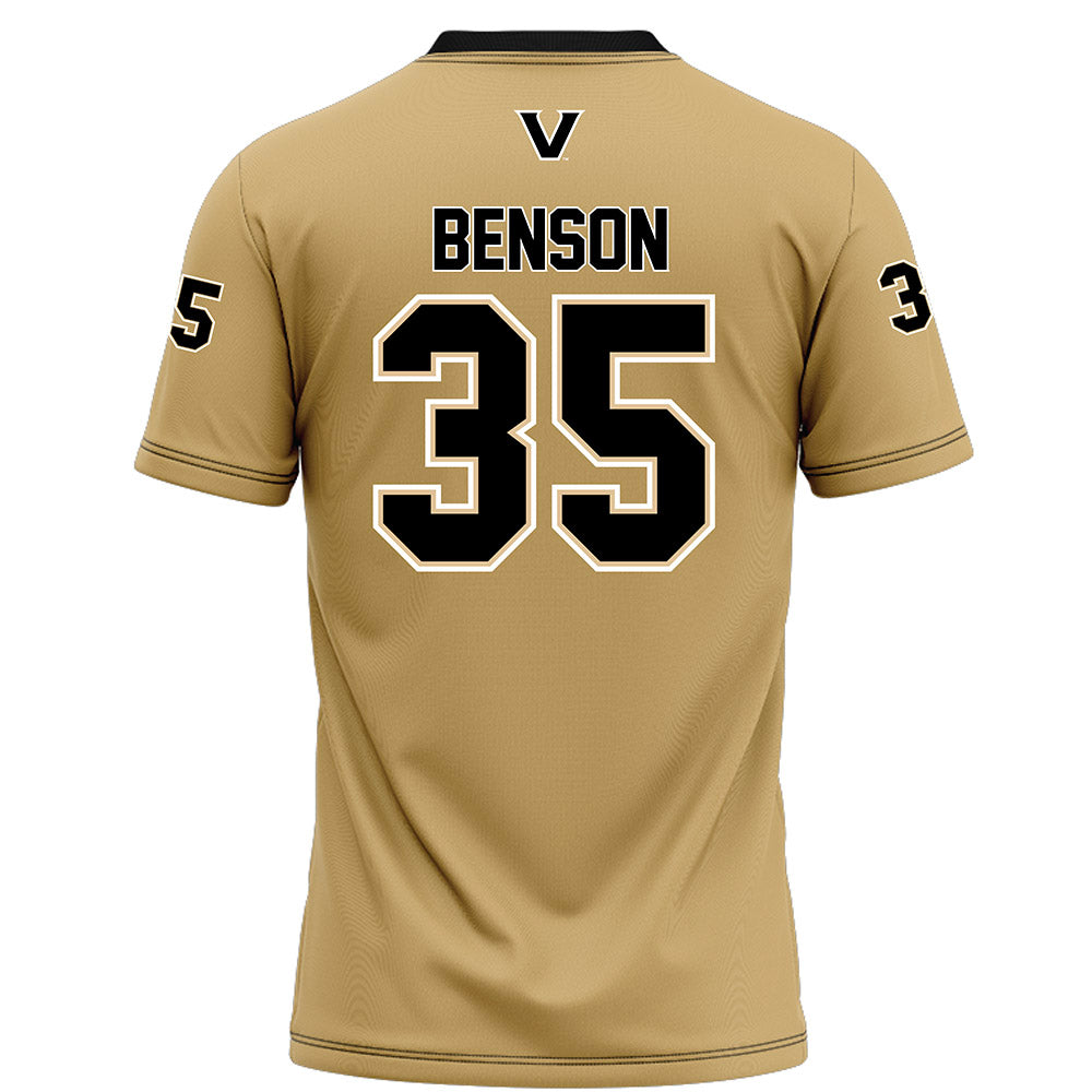 Vanderbilt - NCAA Football : Deago Benson - Football Jersey Gold
