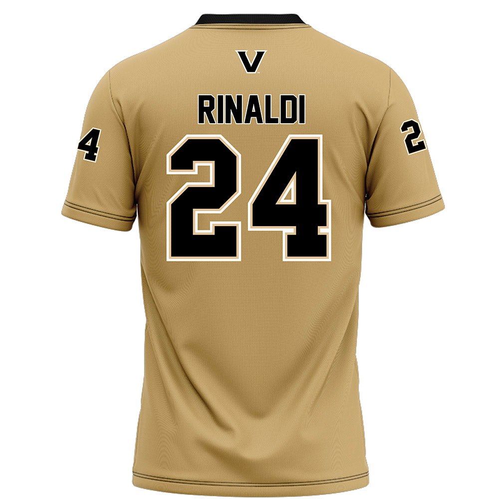 Vanderbilt - NCAA Football : Nick Rinaldi - Football Jersey Gold