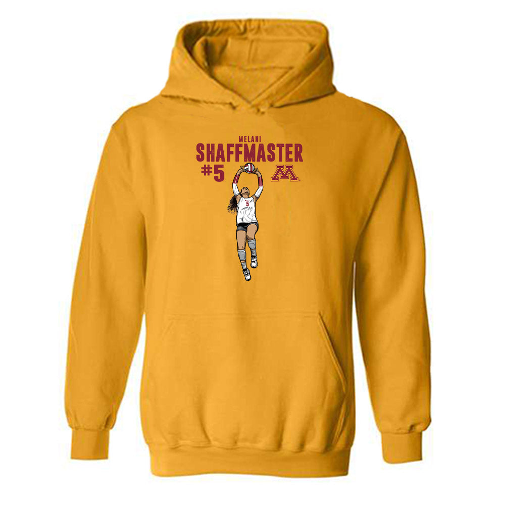 Minnesota - NCAA Women's Volleyball : Melani Shaffmaster - Caricature Hooded Sweatshirt