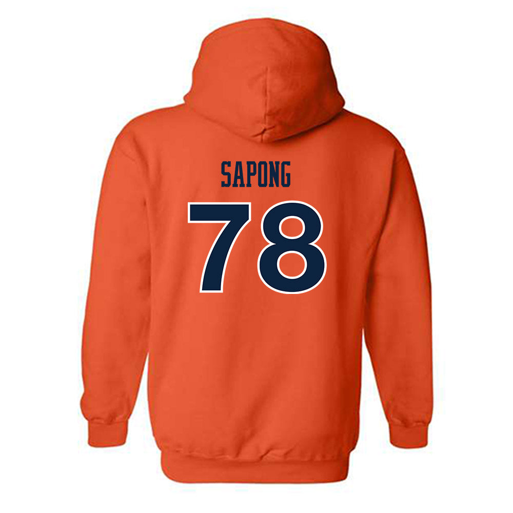 Auburn - NCAA Women's Soccer : Jenna Sapong - Orange Replica Shersey Hooded Sweatshirt