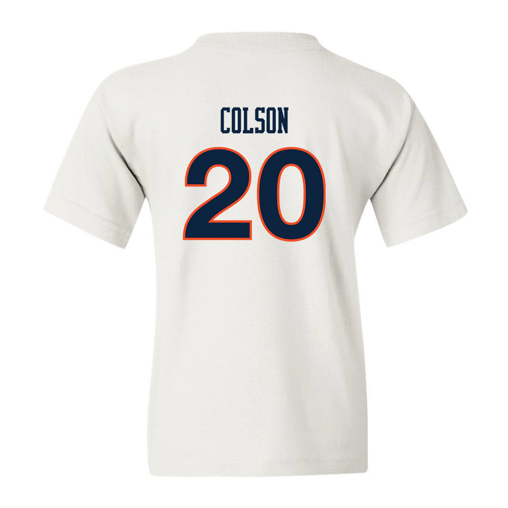 Auburn - NCAA Women's Soccer : Hayden Colson - White Replica Shersey Youth T-Shirt