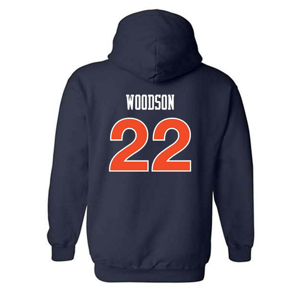 Auburn - NCAA Women's Soccer : Olivia Woodson - Navy Replica Shersey Hooded Sweatshirt
