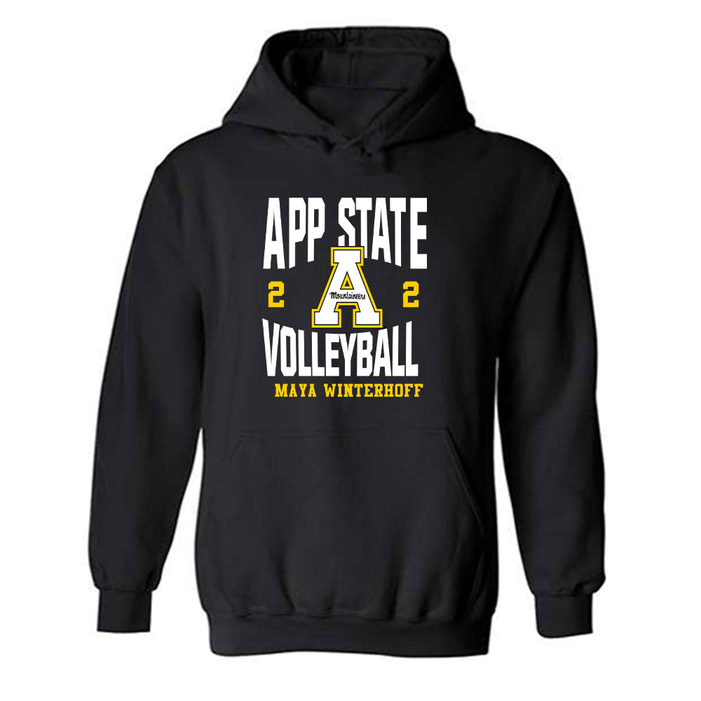 App State - NCAA Women's Volleyball : Maya Winterhoff - Hooded Sweatshirt Classic Fashion Shersey