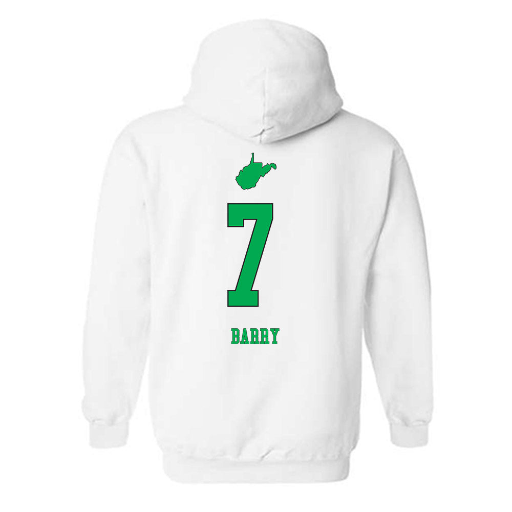 Marshall - NCAA Women's Volleyball : Elli Barry - White Replica Shersey Hooded Sweatshirt