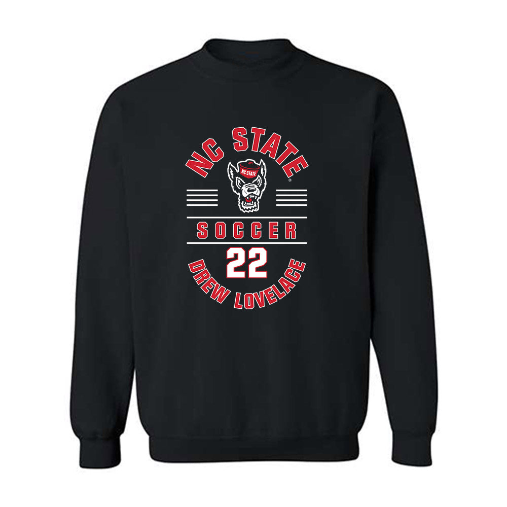 NC State - NCAA Men's Soccer : Drew Lovelace - Black Classic Fashion Shersey Sweatshirt