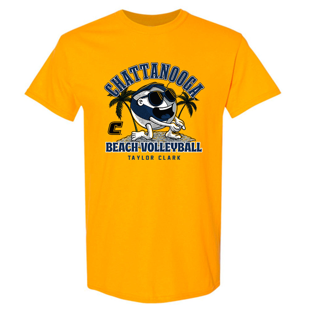 UTC - NCAA Beach Volleyball : Taylor Clark - Gold Fashion Short Sleeve T-Shirt