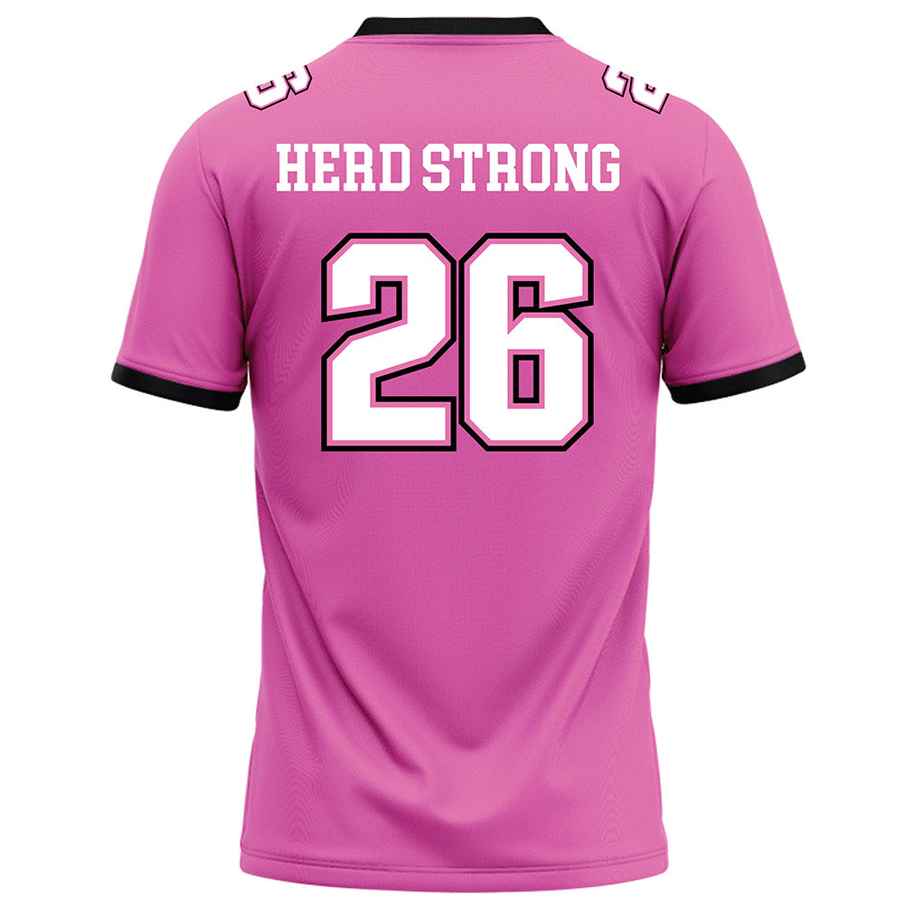 Marshall - NCAA Football : Caleb Clark-Glover - Pink Fashion Jersey