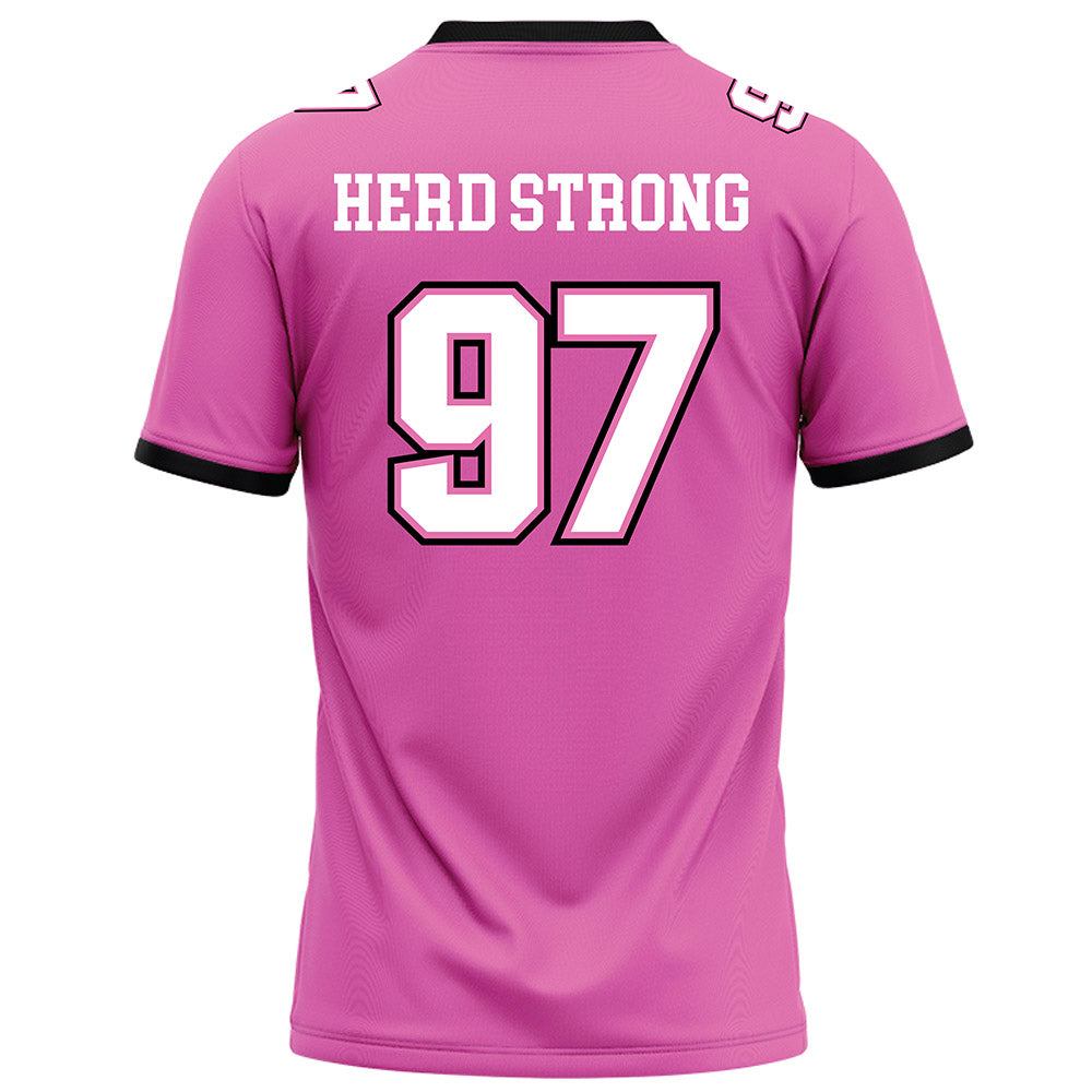 Marshall - NCAA Football : Marco Peery - Pink Fashion Jersey