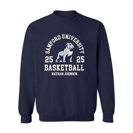 Samford - NCAA Men's Basketball : Nathan Johnson - Crewneck Sweatshirt Classic Fashion Shersey