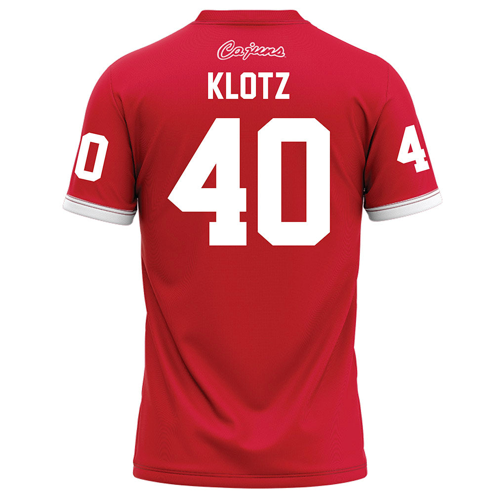 Louisiana - NCAA Football : Logan Klotz - Homecoming Jersey