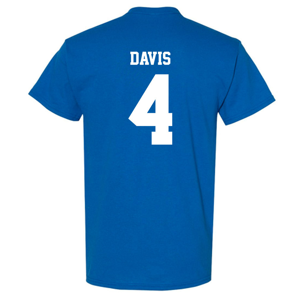 Drake - NCAA Women's Volleyball : Aniyah Davis - Royal Replica Short Sleeve T-Shirt
