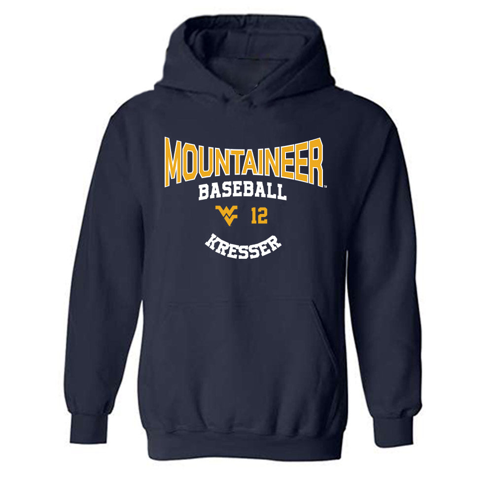 West Virginia - NCAA Baseball : Brodie Kresser - Hooded Sweatshirt Classic Fashion Shersey