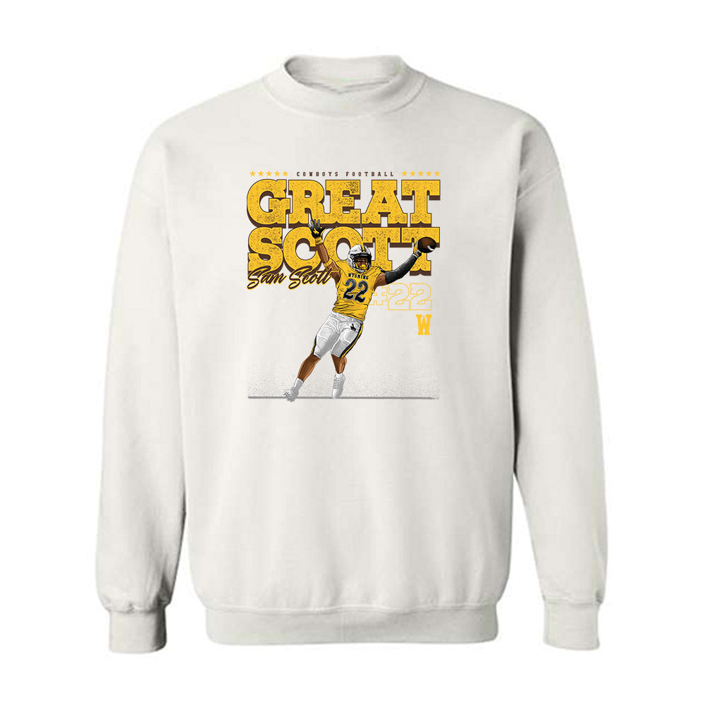 Wyoming - NCAA Football : Sam Scott - Caricature Sweatshirt