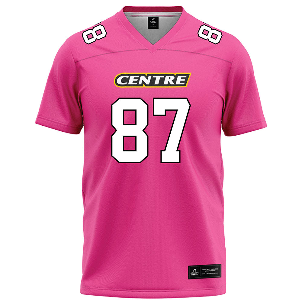 LASublimation Centre College - NCAA Football : Ethan Mays - Pink Football Jersey FullColor / Youth Large