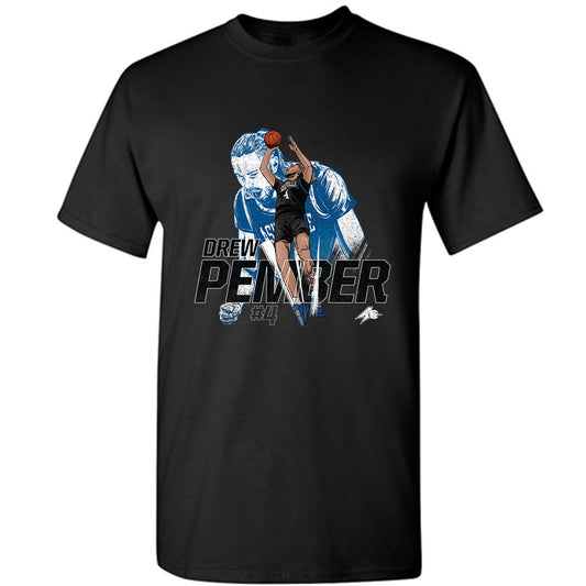 UNC Asheville - NCAA Men's Basketball : Drew Pember - T-Shirt Individual Caricature