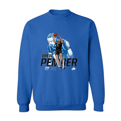 UNC Asheville - NCAA Men's Basketball : Drew Pember - Crewneck Sweatshirt Individual Caricature