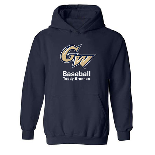 GWU - NCAA Baseball : Teddy Brennan - Hooded Sweatshirt Classic Fashion Shersey