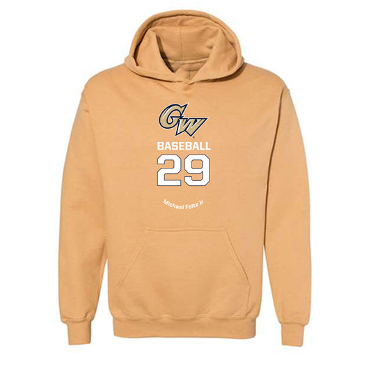 GWU - NCAA Baseball : Michael Foltz Jr - Hooded Sweatshirt Classic Fashion Shersey