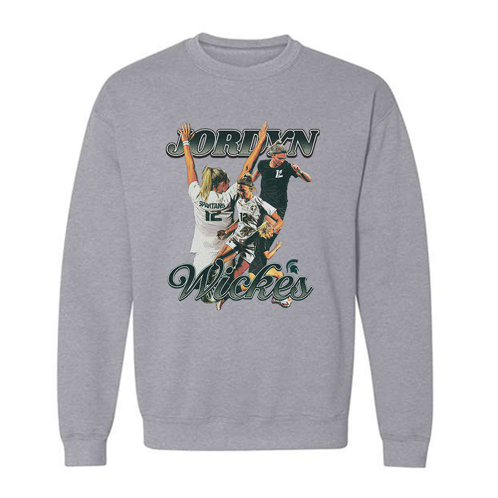 Gray Michigan State Crewneck Sweatshirt