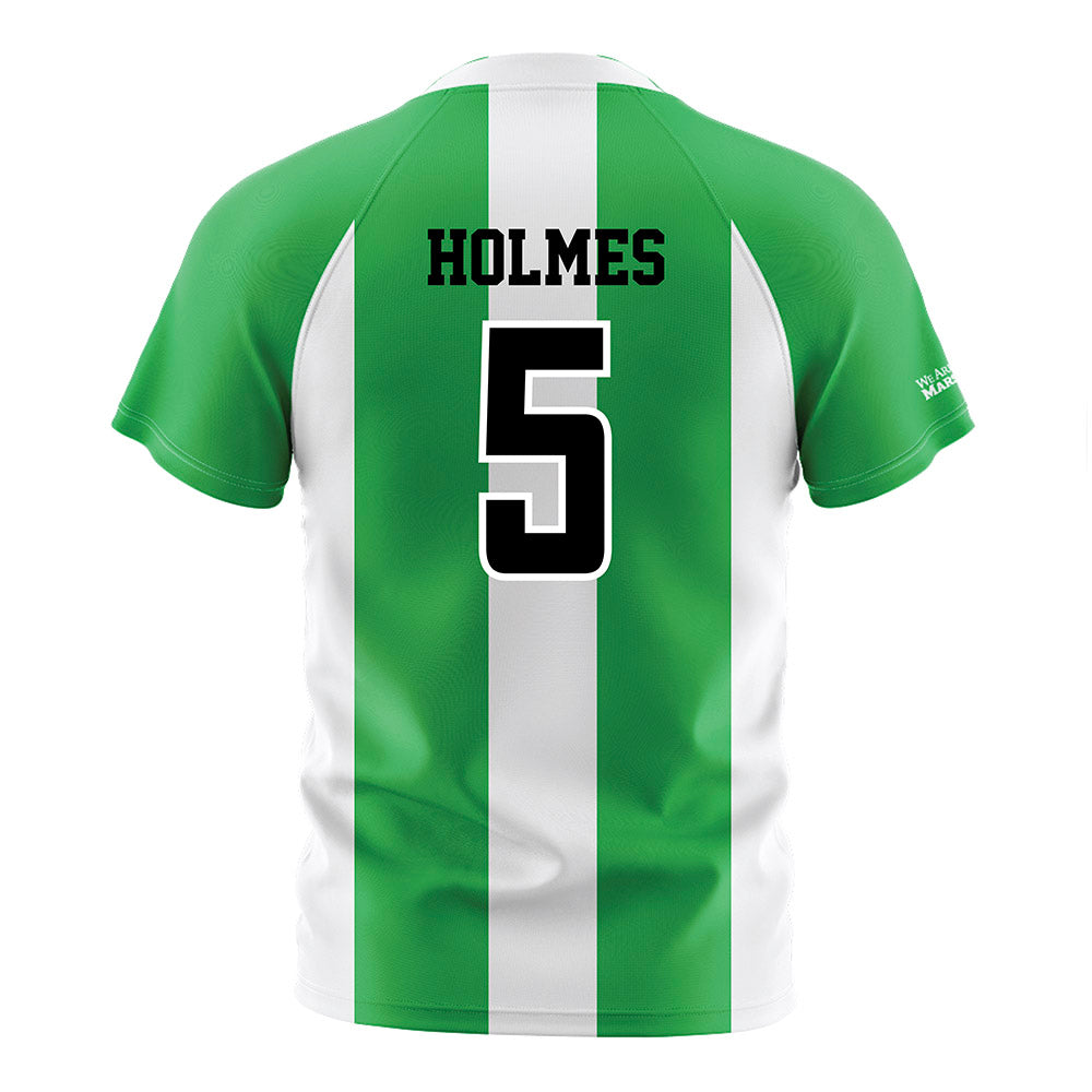 Marshall - NCAA Men's Soccer : Ryan Holmes - Green/White Stripes Soccer Jersey