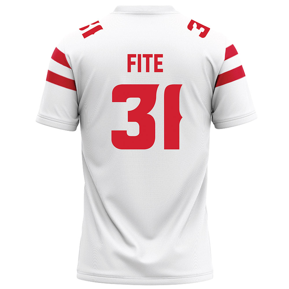 Louisiana - NCAA Football : Trey Fite - White Jersey