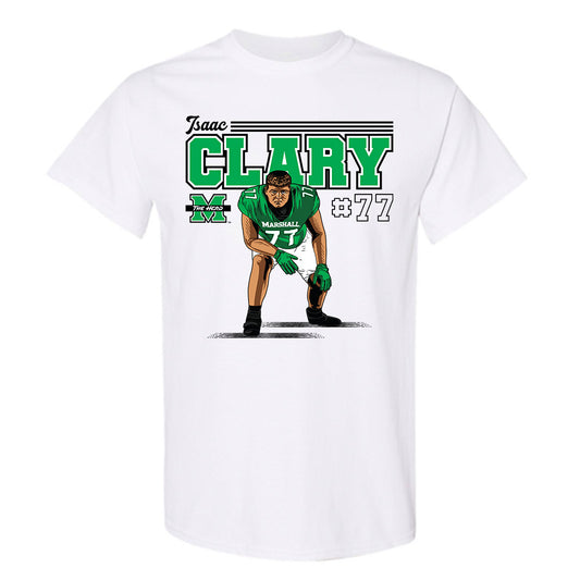 Marshall - NCAA Football : Isaac Clary - T-Shirt Individual Caricature