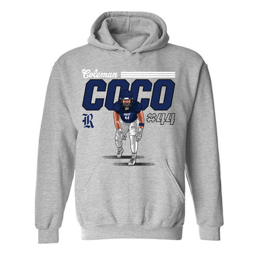 Rice - NCAA Football : Coleman Coco - Hooded Sweatshirt Individual Caricature