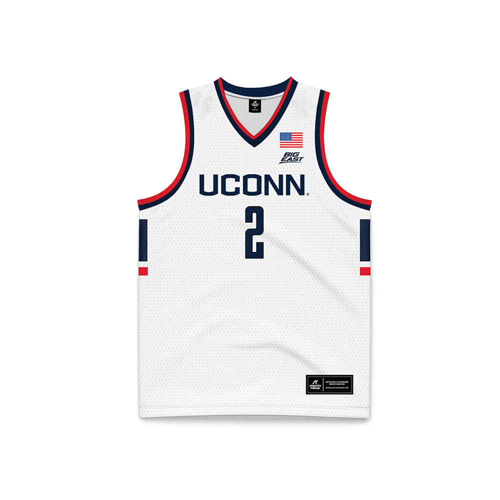 UConn - NCAA Men's Basketball : Tristen Newton - White Basketball Jersey
